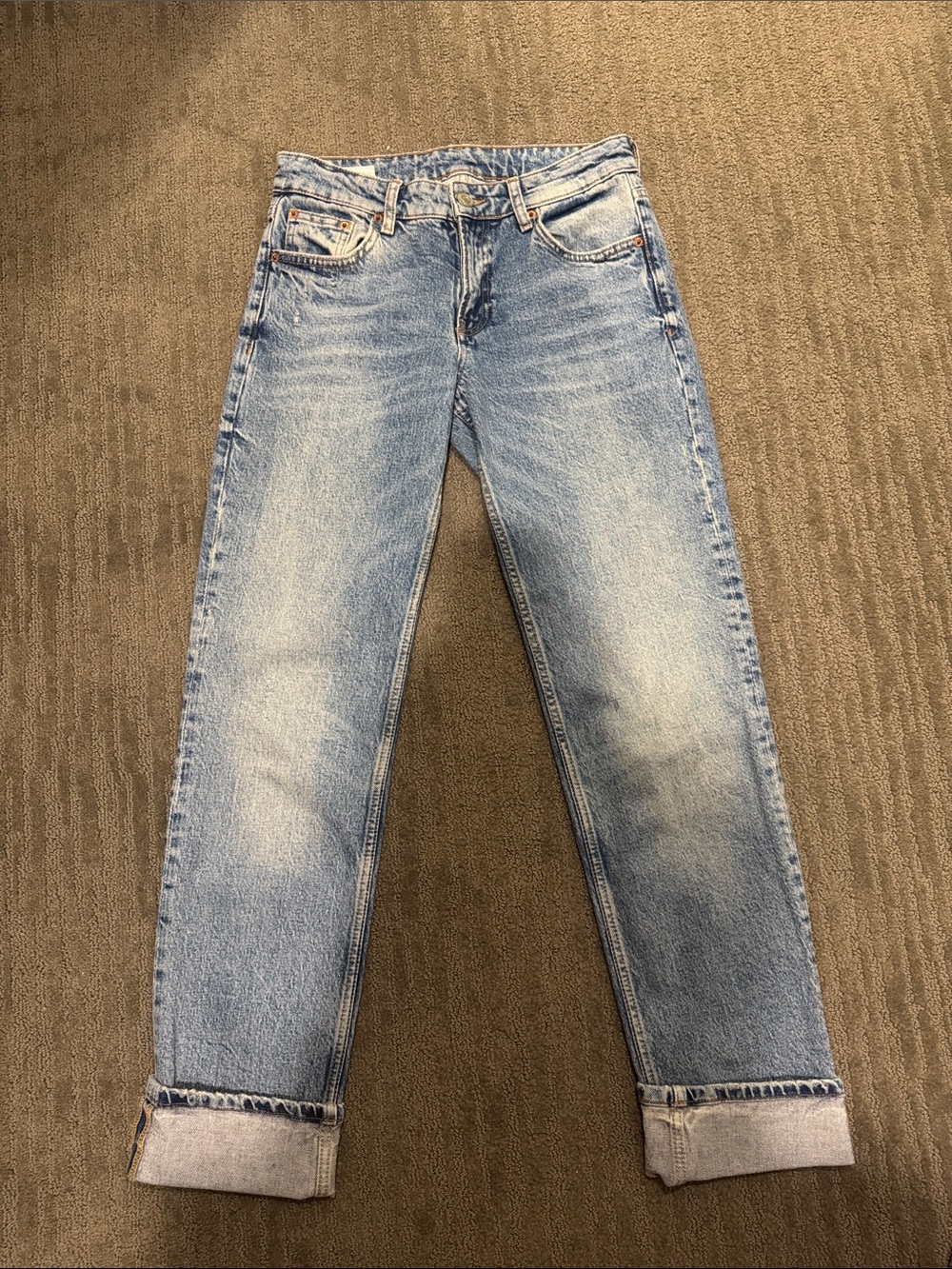 ZARA cuffed denim